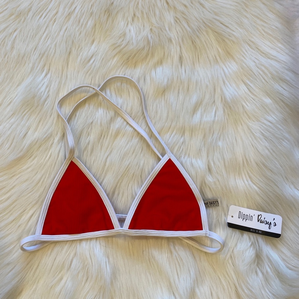 NWT dipping daisys bikini top